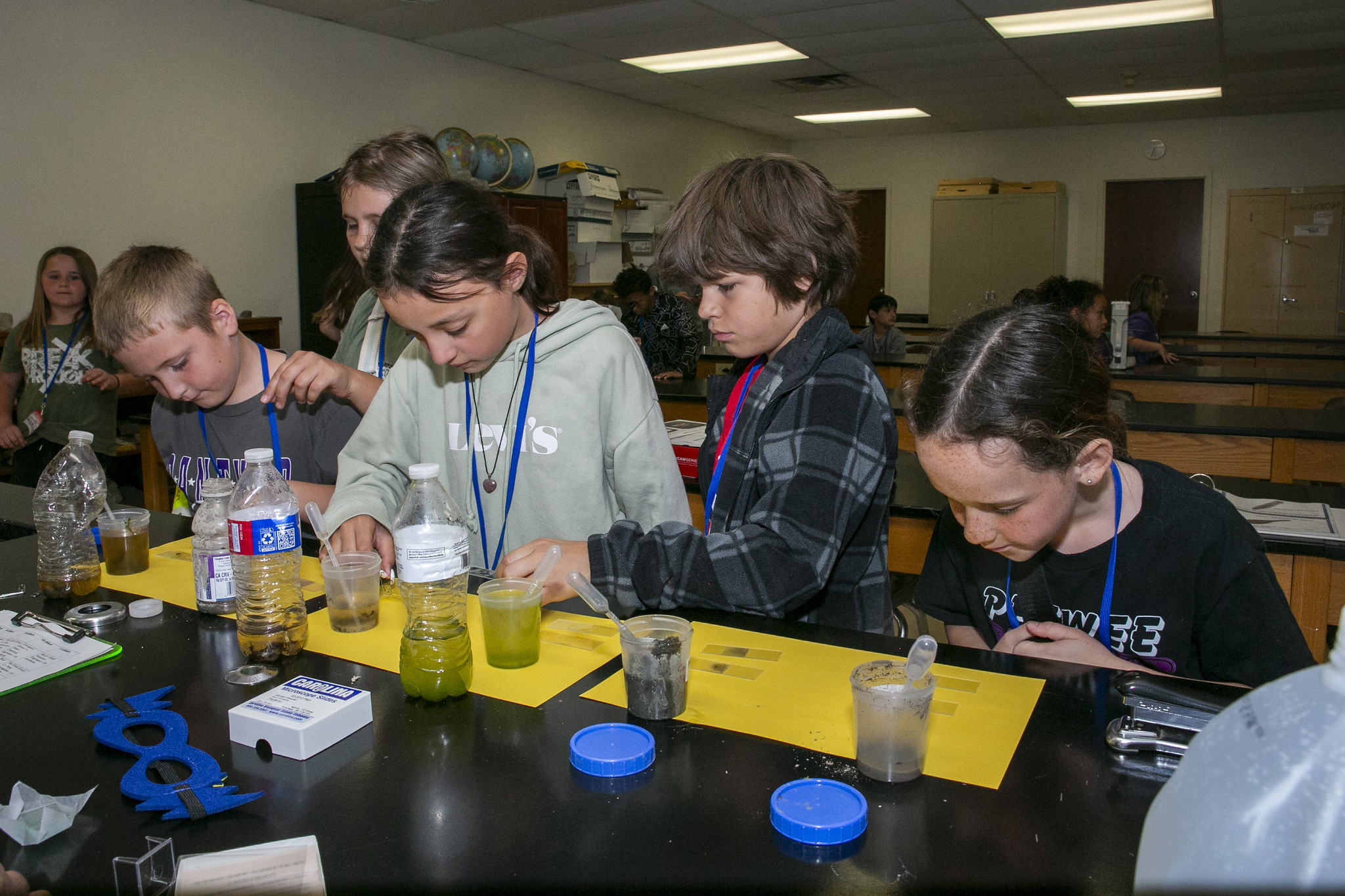 Students enjoying a STEM Day activity